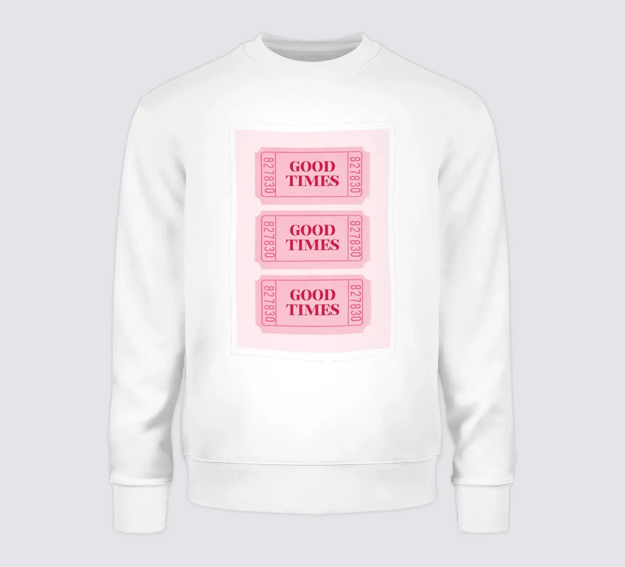 Entradas Good Times: Estética Retro Rosa Print sudadera de homdeco