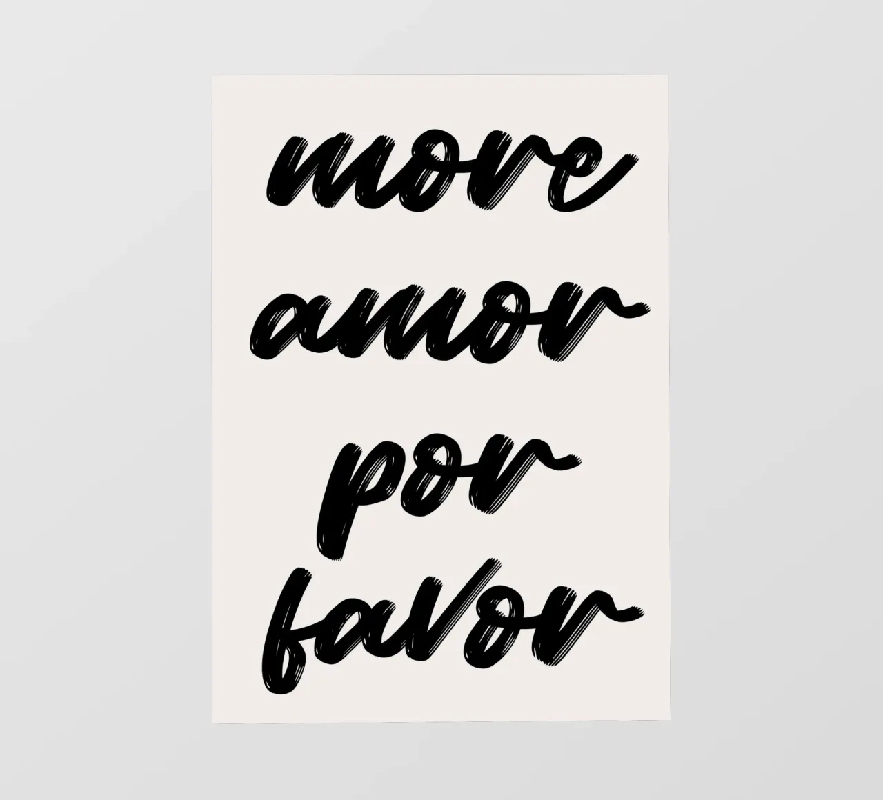 Meer Amor Por Favor: Handlettered Script Art Print pvc-zeil van homdeco