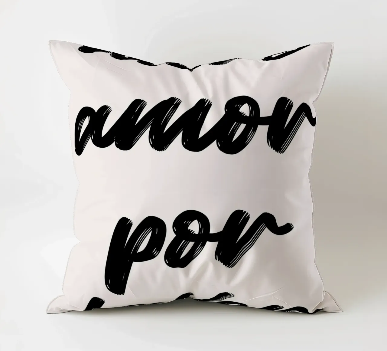 Meer Amor Por Favor: Handlettered Script Art Print kussen van homdeco