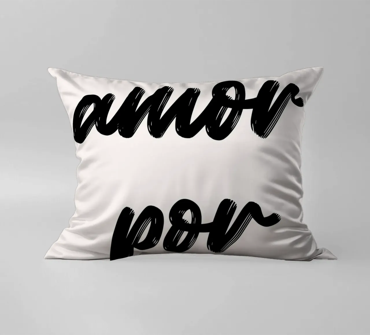 Meer Amor Por Favor: Handlettered Script Art Print kussen van homdeco