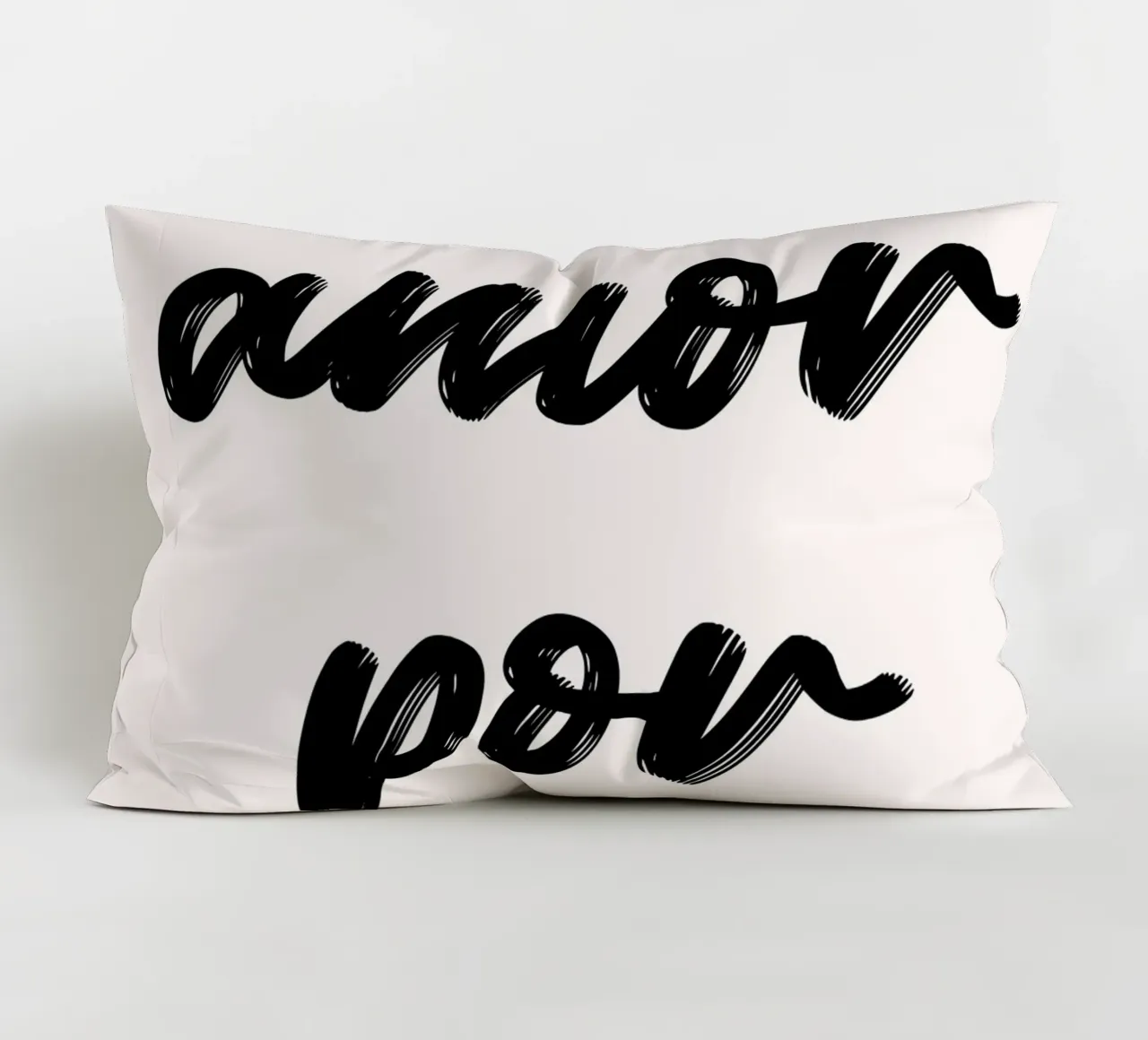 Meer Amor Por Favor: Handlettered Script Art Print kussen van homdeco