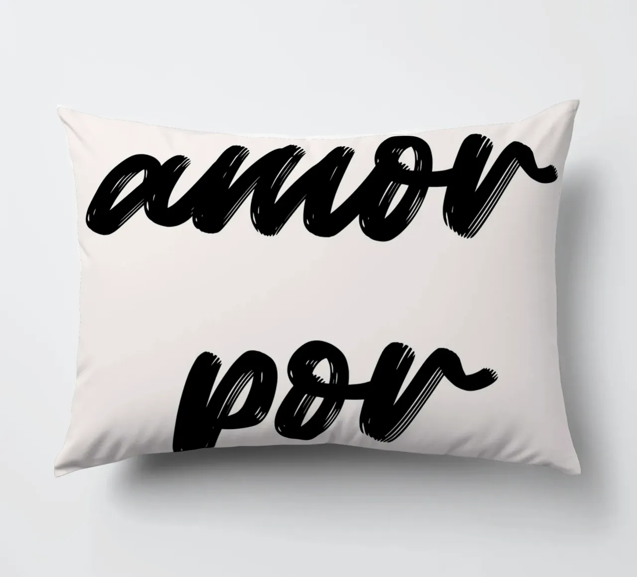 Meer Amor Por Favor: Handlettered Script Art Print kussen van homdeco