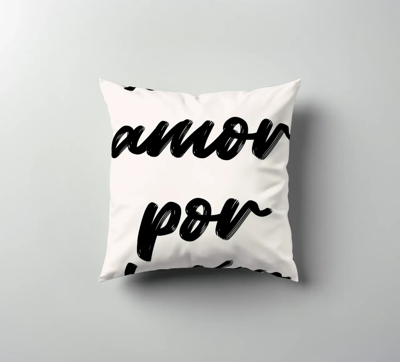 Meer Amor Por Favor: Handlettered Script Art Print kussen van homdeco