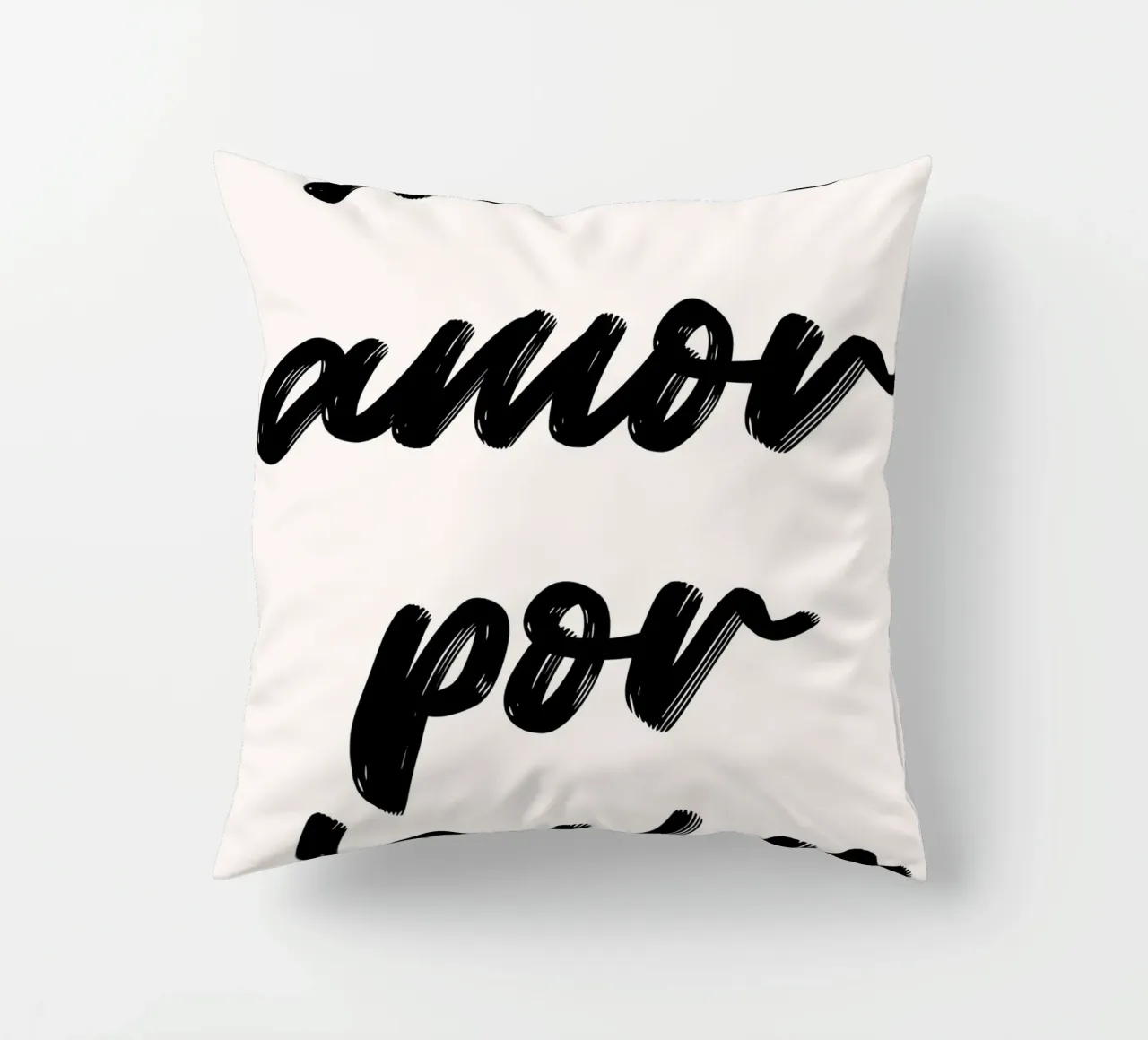 Meer Amor Por Favor: Handlettered Script Art Print kussen van homdeco