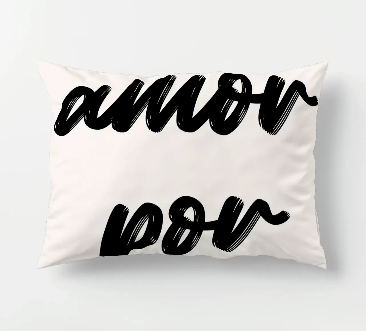 Meer Amor Por Favor: Handlettered Script Art Print kussen van homdeco