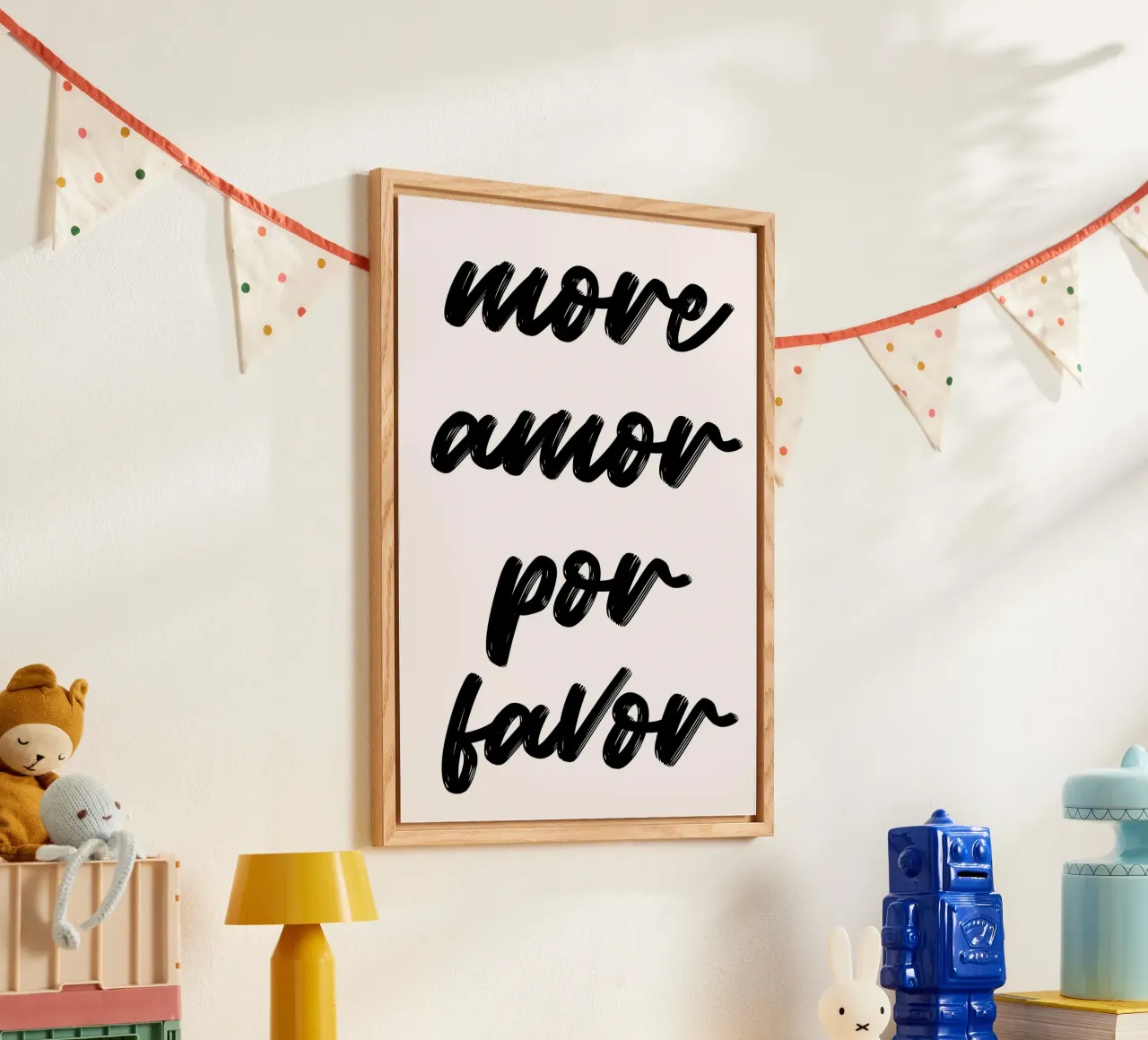 Meer Amor Por Favor: Handlettered Script Art Print acryl van homdeco