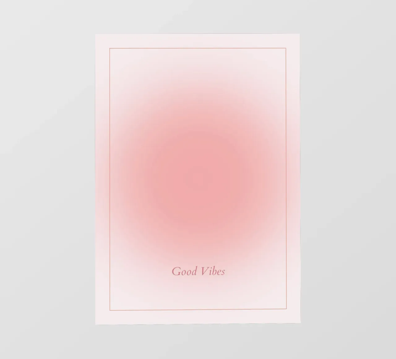 Good Vibes Aura: Pastel Pink Gradient Aesthetic Print backlit film by homdeco