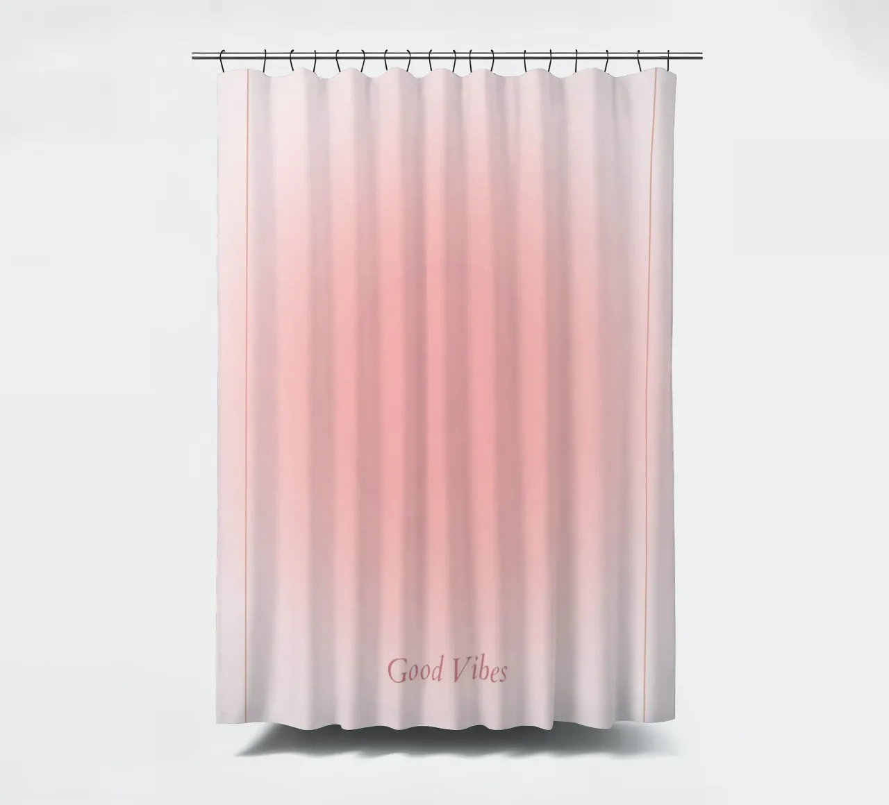 Good Vibes Aura: Pastel Pink Gradient Aesthetic Print shower curtain by homdeco
