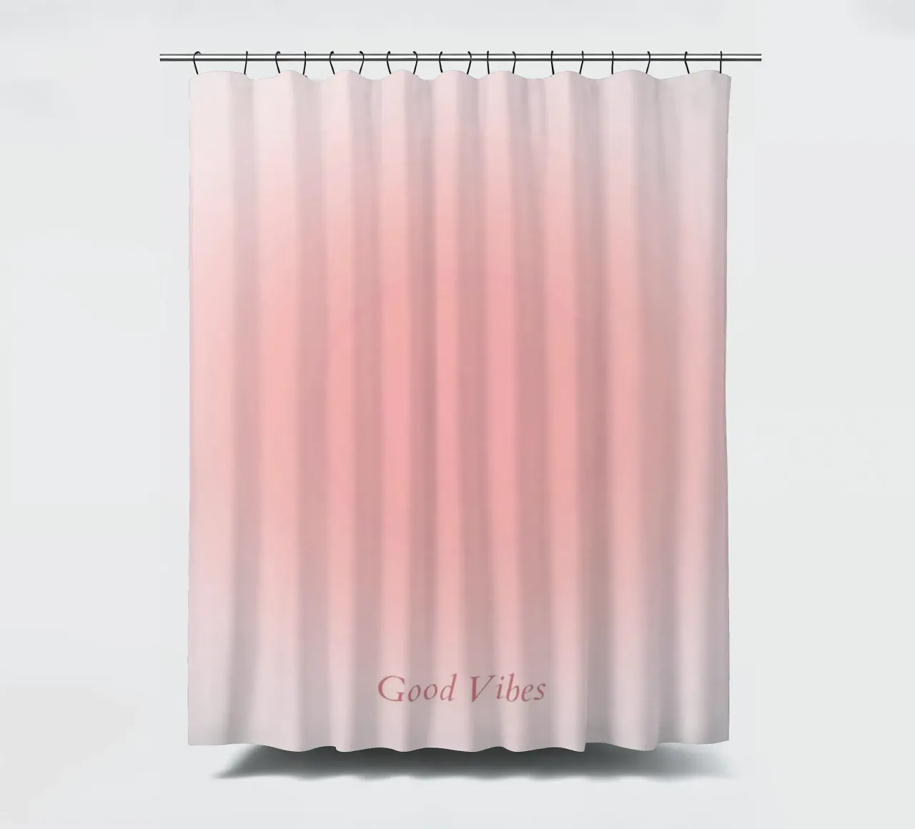Good Vibes Aura: Pastel Pink Gradient Aesthetic Print shower curtain by homdeco