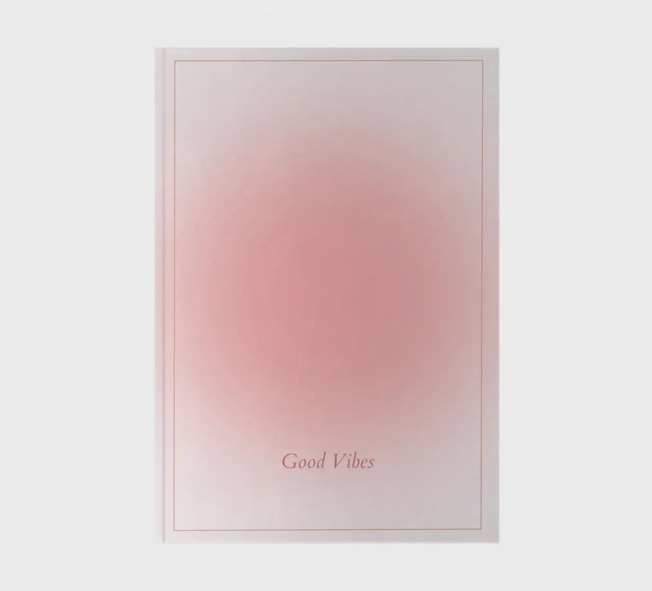 Good Vibes Aura: Pastel Pink Gradient Aesthetic Print notebook by homdeco