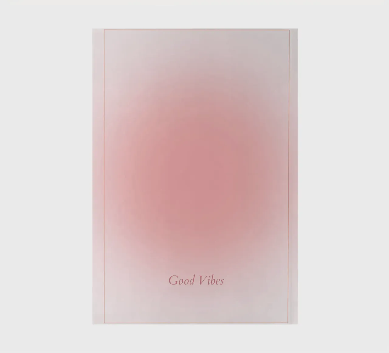 Good Vibes Aura: Pastel Pink Gradient Aesthetic Print notebook by homdeco