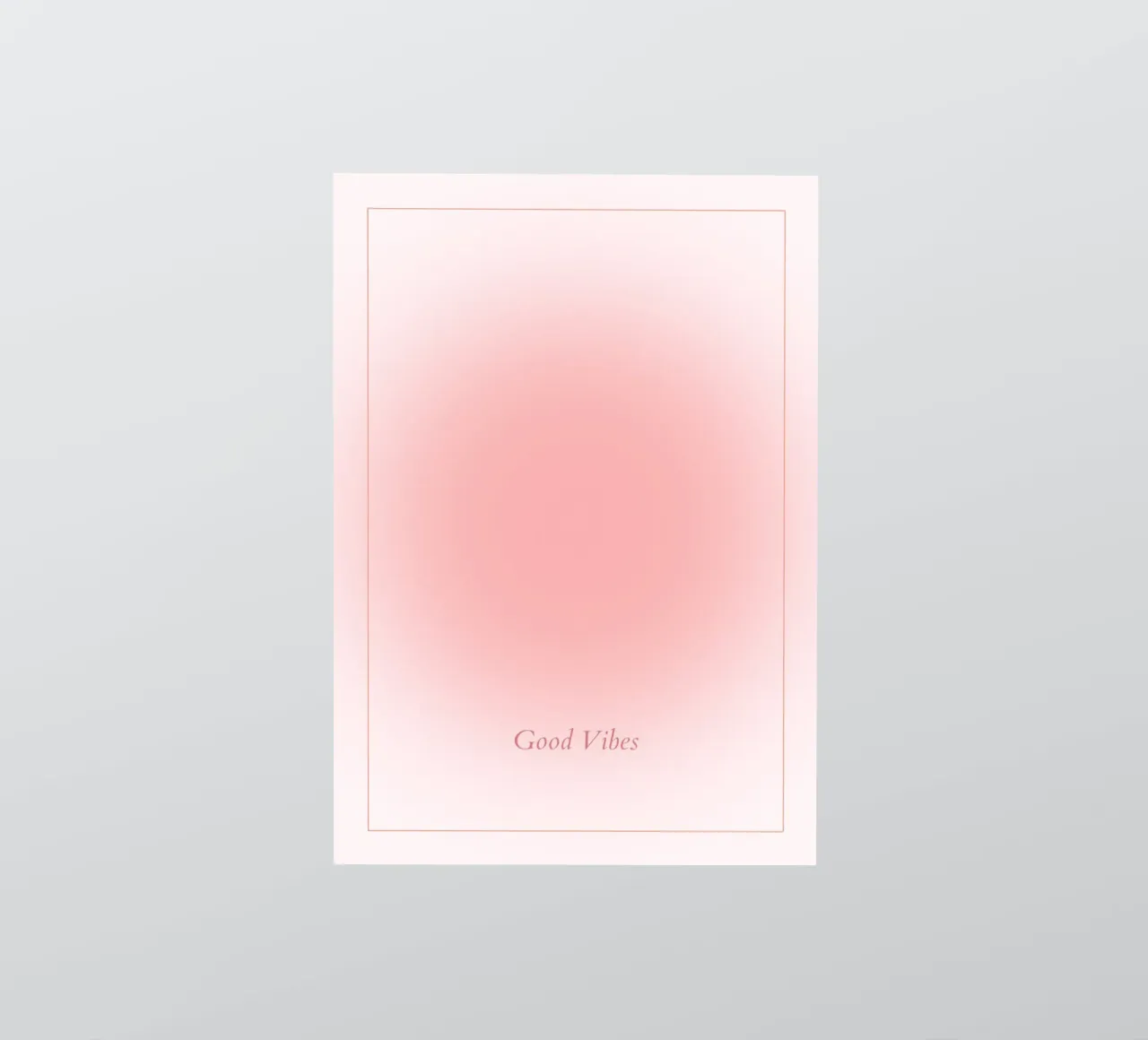 Good Vibes Aura: Pastel Pink Gradient Aesthetic Print sticker by homdeco