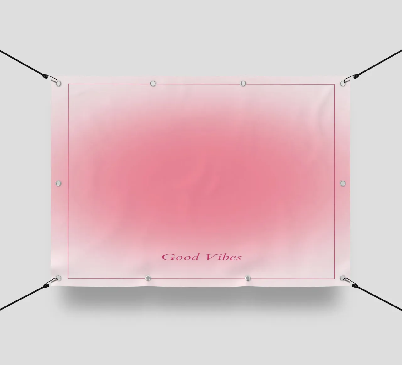 Good Vibes Aura: Helderroze Verloop Esthetische Print pvc-zeil van homdeco