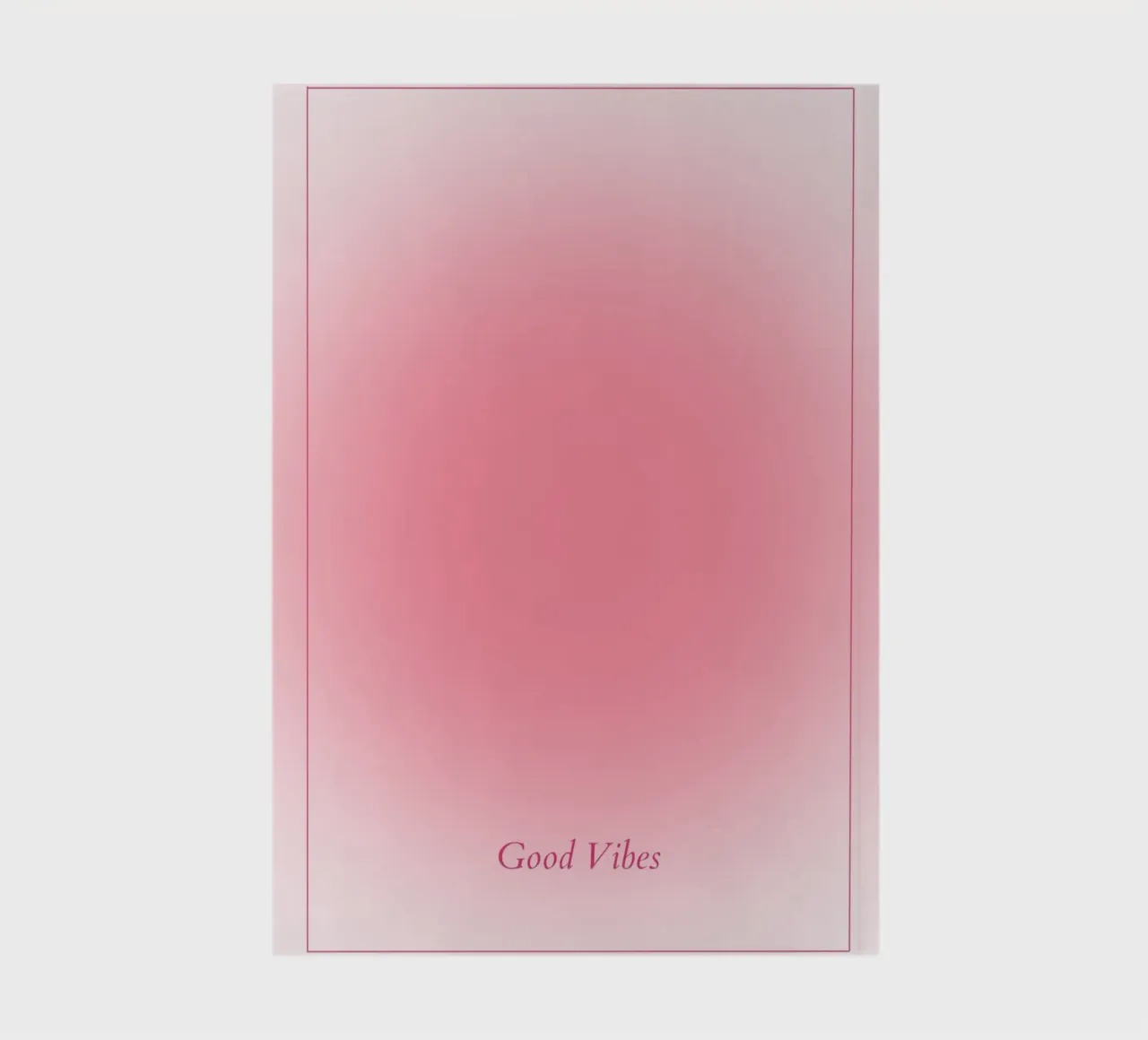 Good Vibes Aura: Bright Pink Gradient Aesthetic Print notebook by homdeco