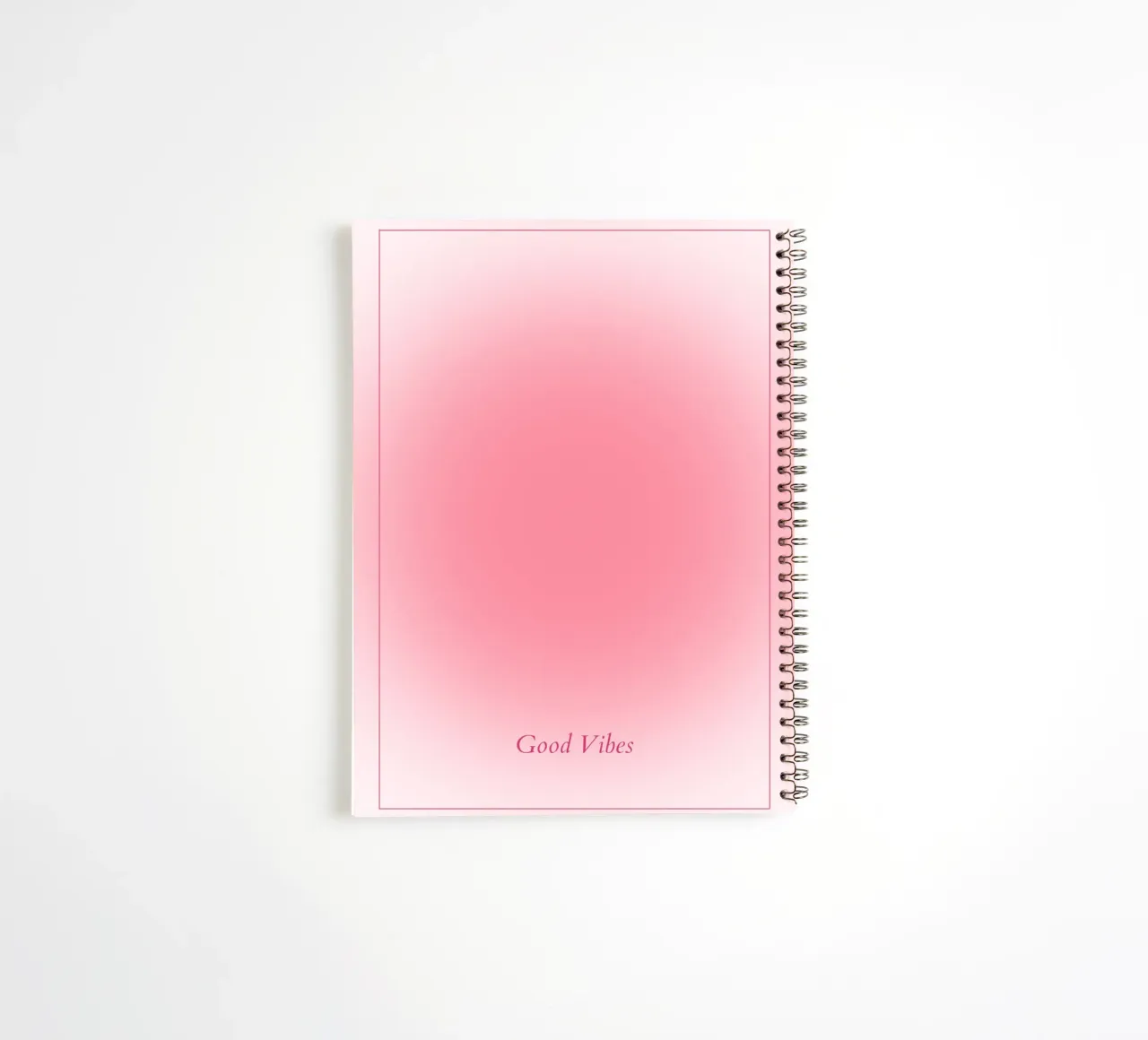 Good Vibes Aura: Ästhetischer Druck in leuchtendem Pink mit Farbverlauf Ringbuch von homdeco