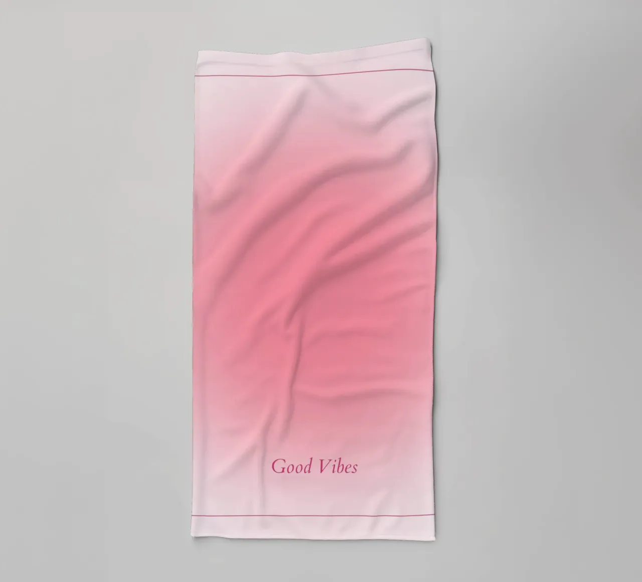 Good Vibes Aura: Helderroze Verloop Esthetische Print badhanddoek van homdeco