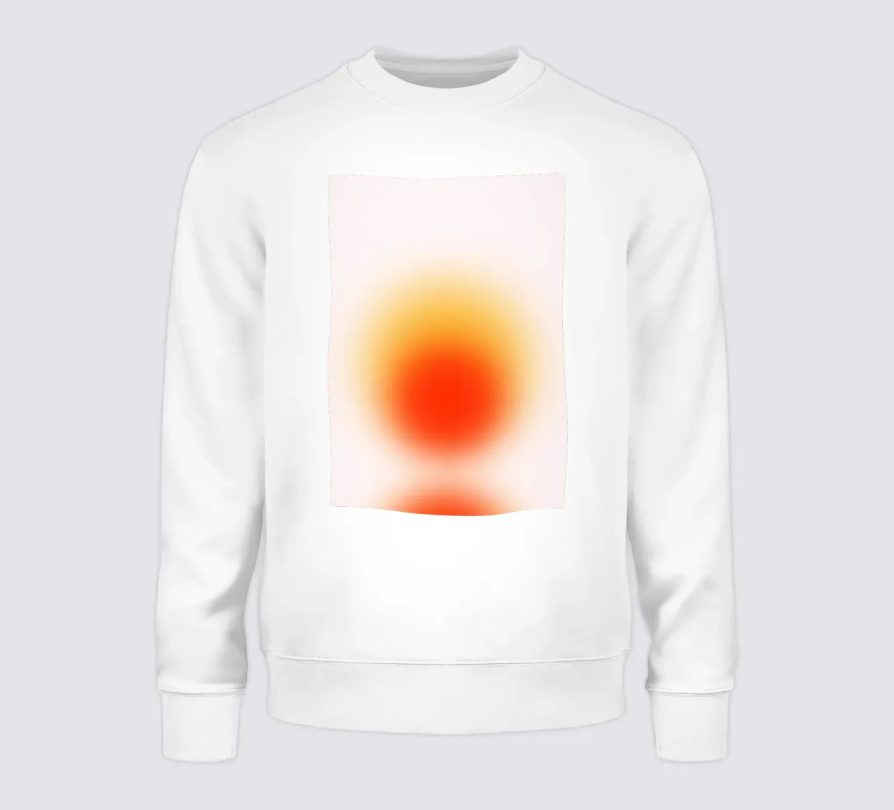 Sunset Aura: Abstracte kunstdruk met warm kleurverloop sweatshirt van homdeco