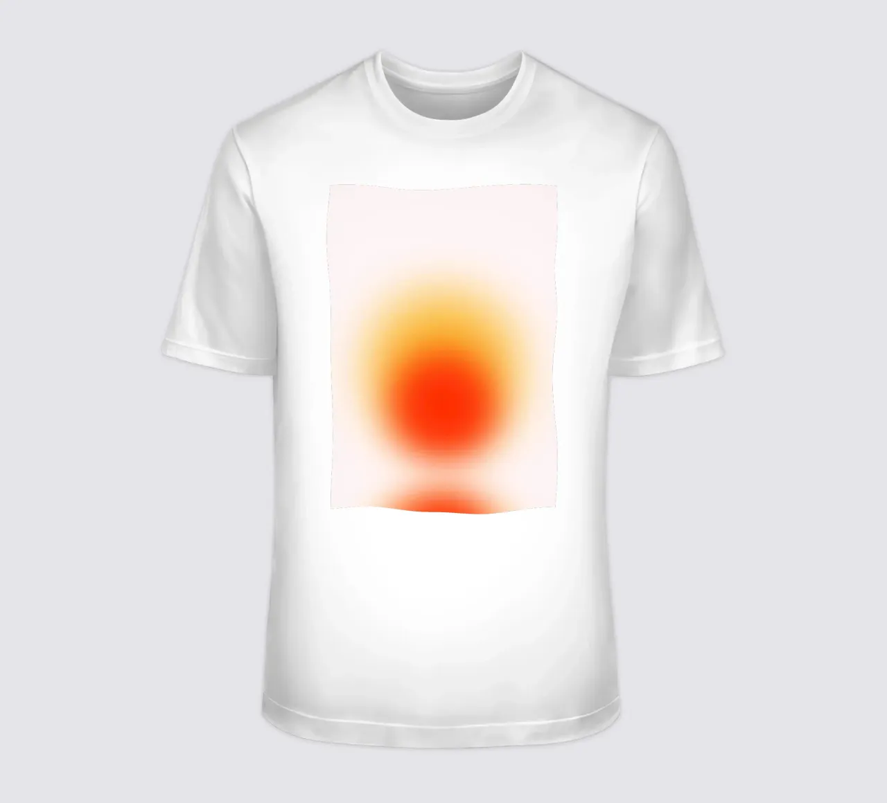 Sunset Aura: Abstracte kunstdruk met warm kleurverloop t-shirt van homdeco