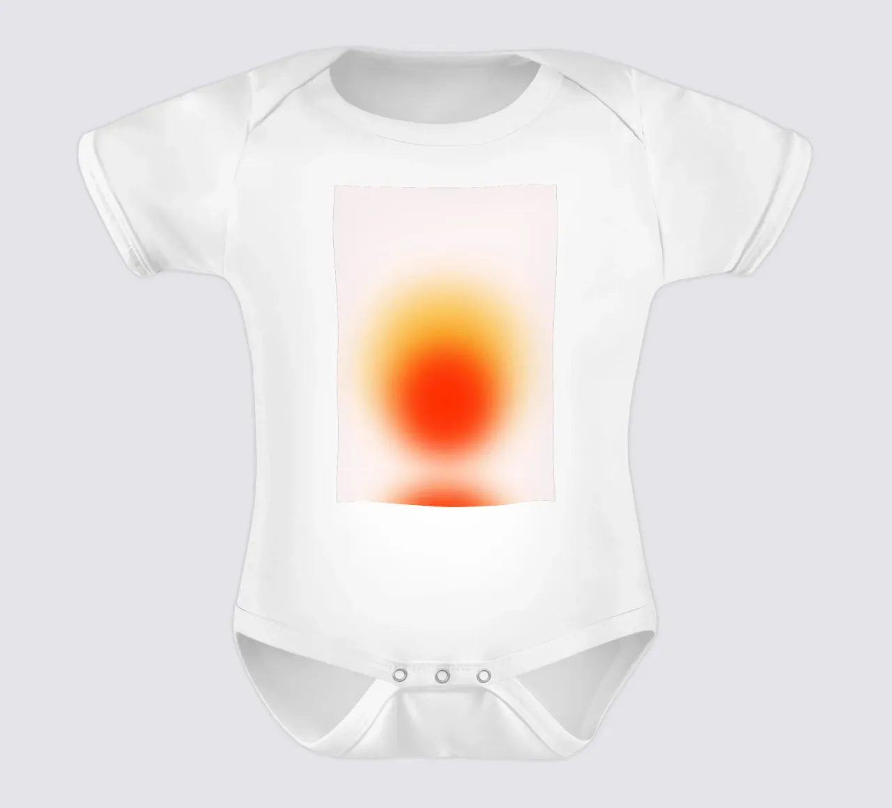Sunset Aura: Abstracte kunstdruk met warm kleurverloop babyrompertje korte mouwen van homdeco