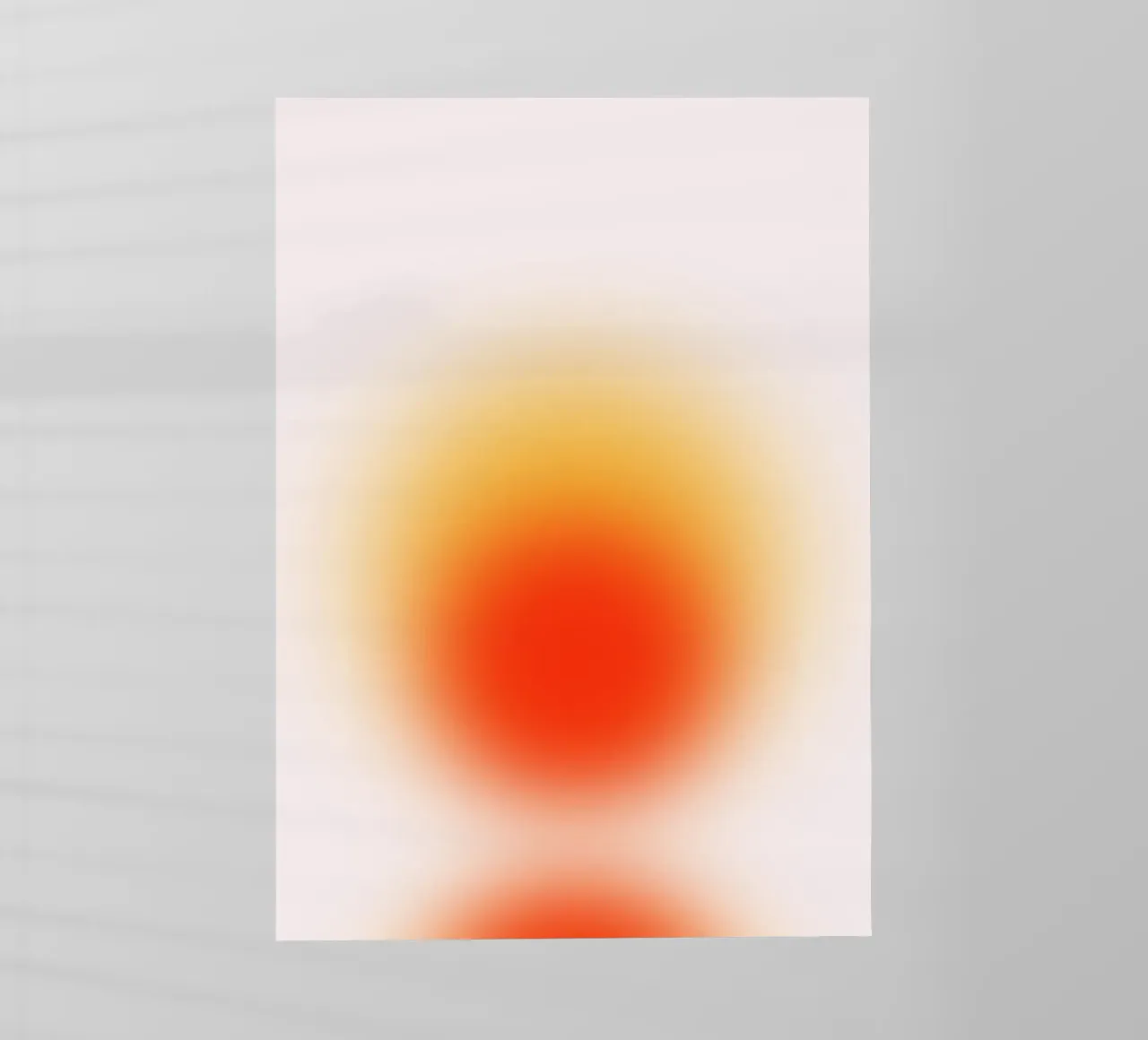 Sunset Aura: Abstracte kunstdruk met warm kleurverloop backlit folie van homdeco
