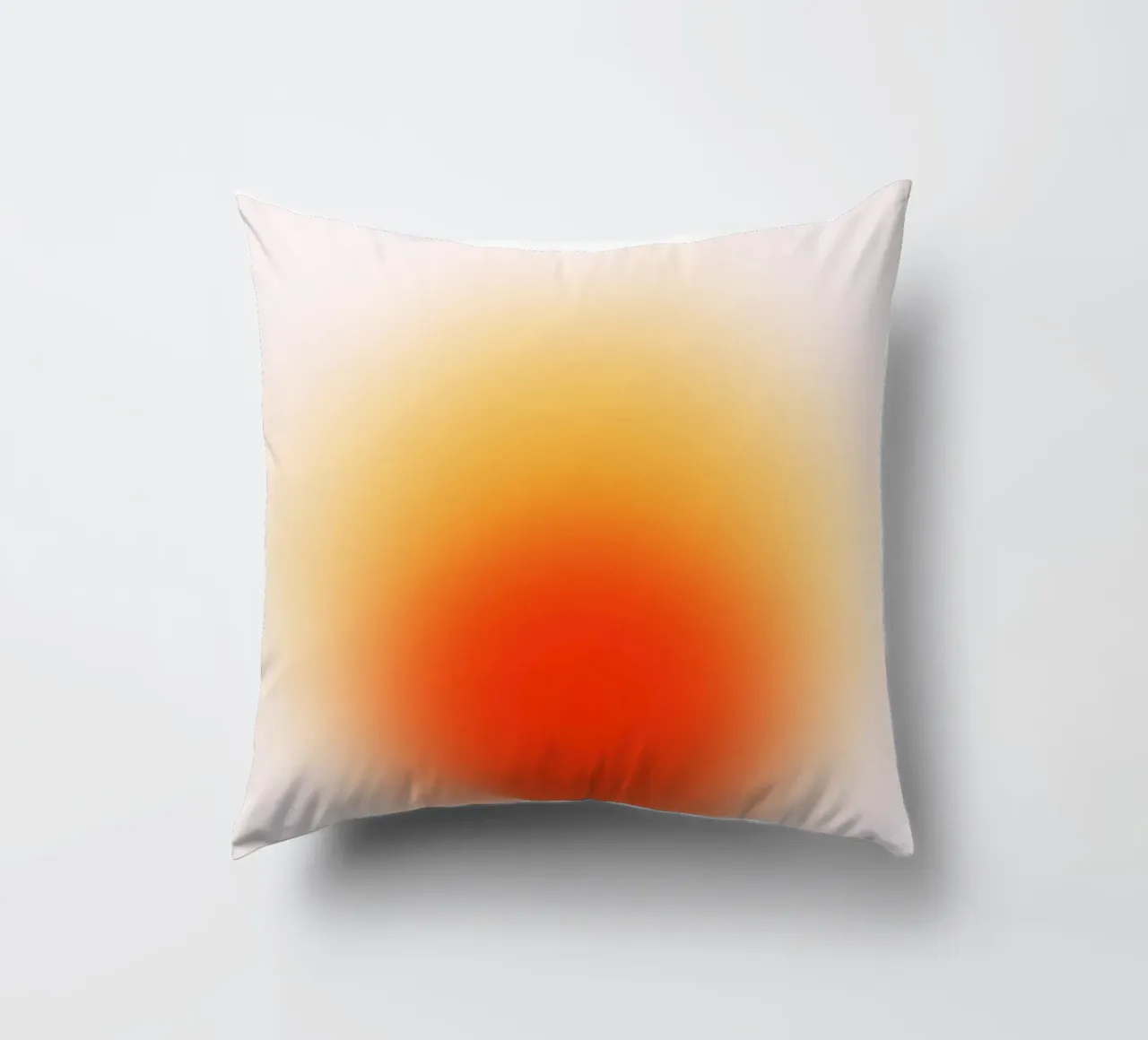 Sunset Aura: Warm Gradient Abstract Art Print decorative cushion by homdeco