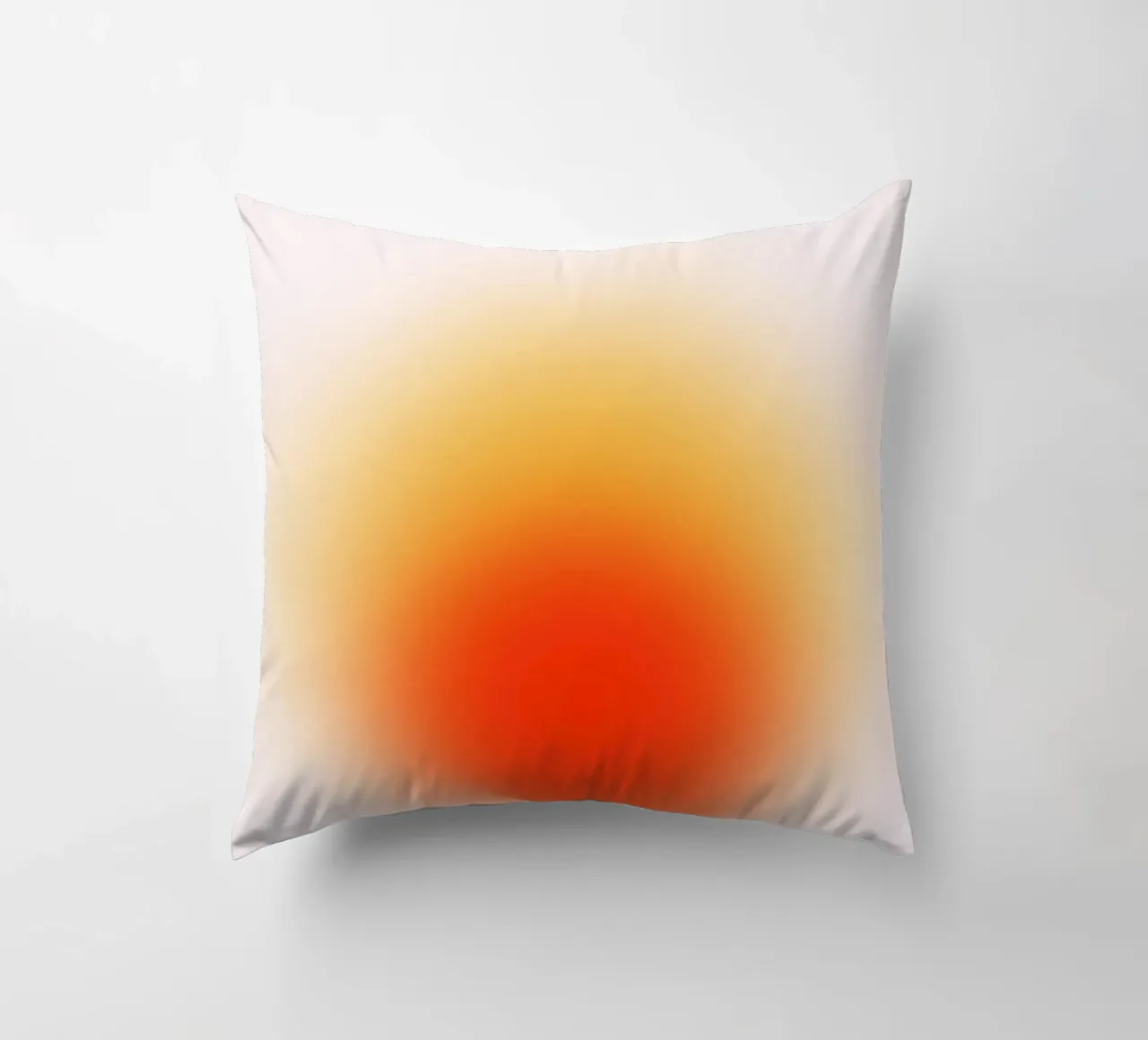 Sunset Aura: Warm Gradient Abstract Art Print decorative cushion by homdeco