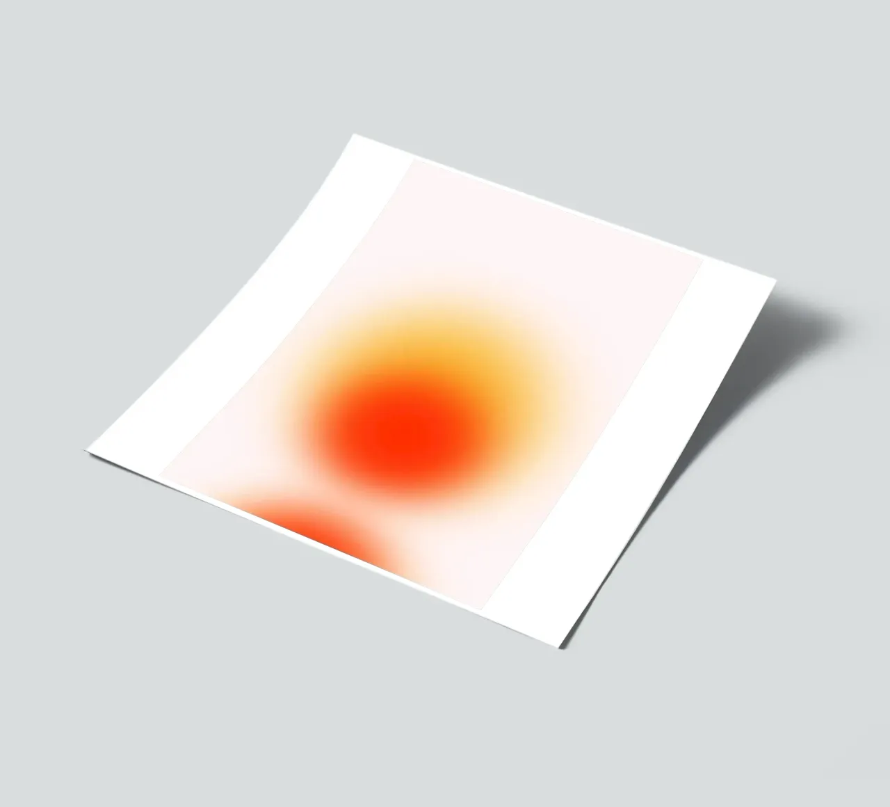 Sunset Aura: Warm Gradient Abstract Art Print sticker sheet by homdeco