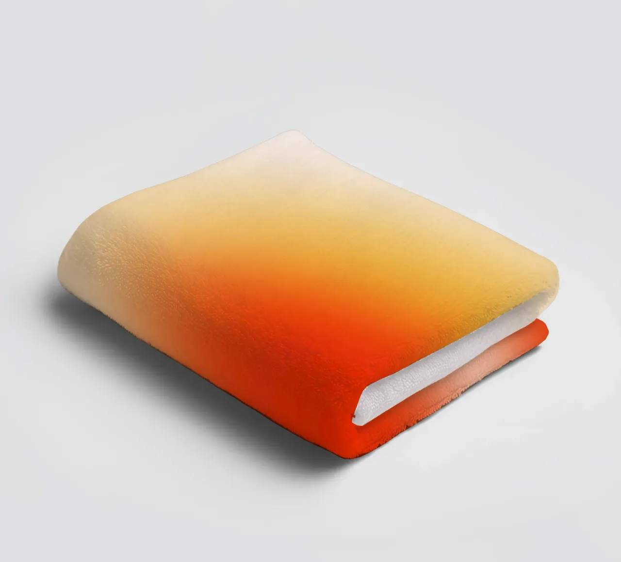 Sunset Aura: Warm Gradient Abstract Art Print towel by homdeco