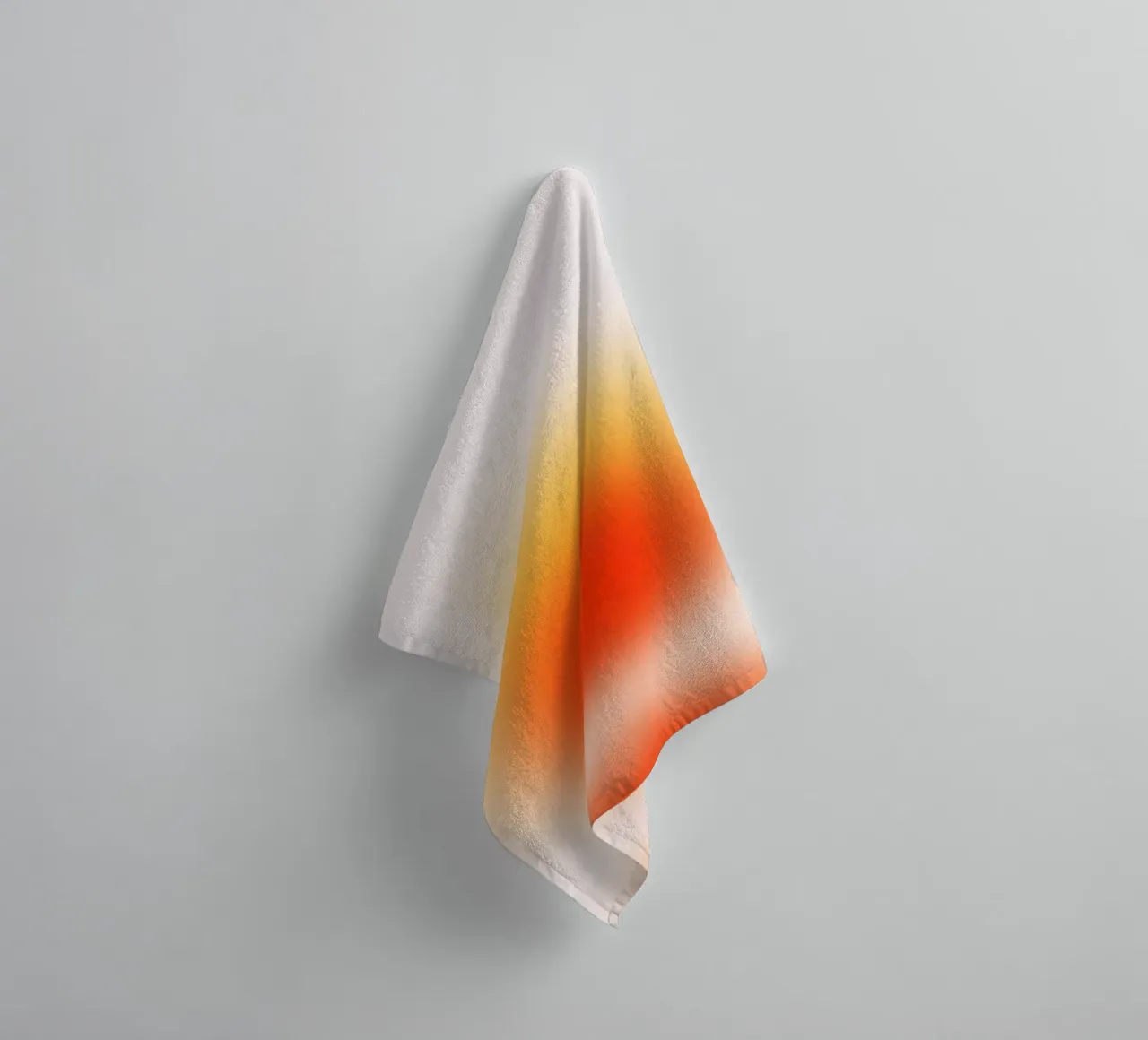 Sunset Aura: Warm Gradient Abstract Art Print towel by homdeco