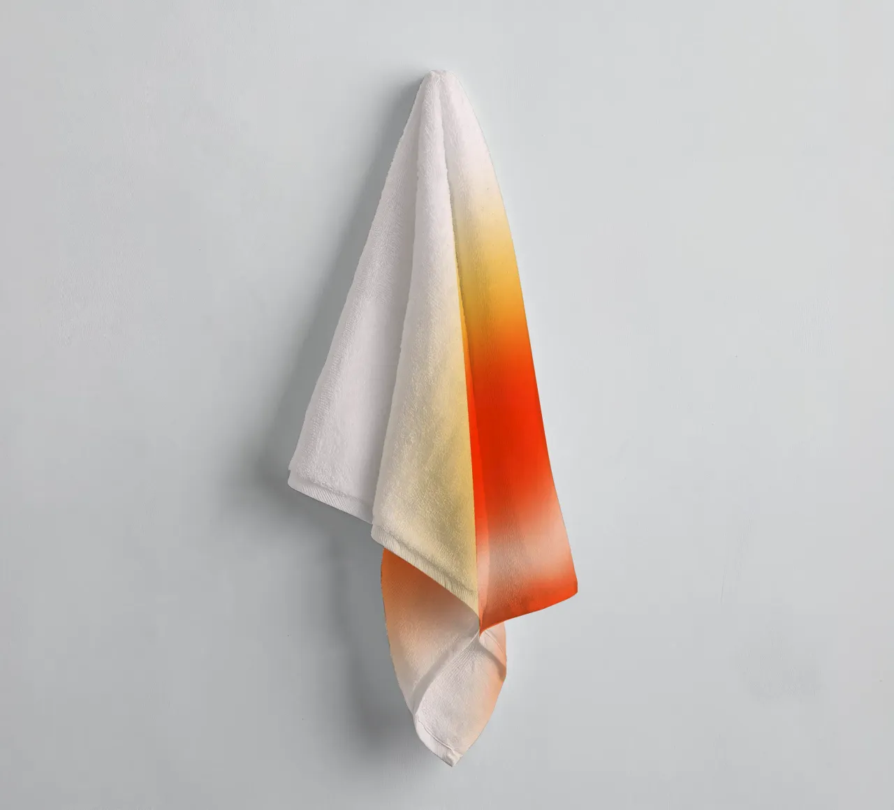 Sunset Aura: Warm Gradient Abstract Art Print towel by homdeco