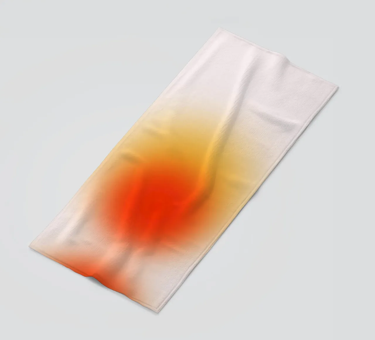 Sunset Aura: Abstracte kunstdruk met warm kleurverloop strandhanddoek van homdeco