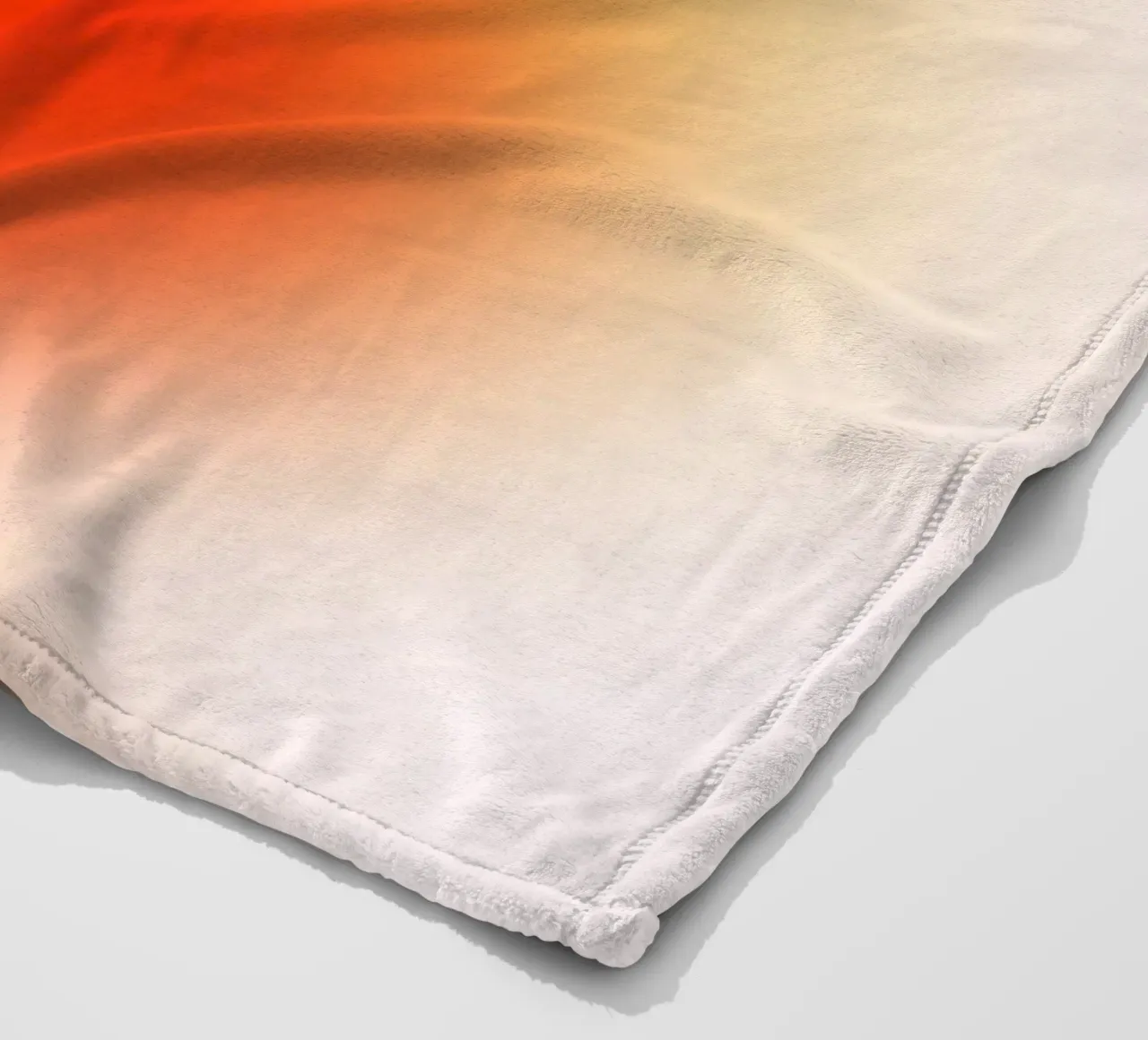 Sunset Aura: Abstracte kunstdruk met warm kleurverloop fleecedeken van homdeco