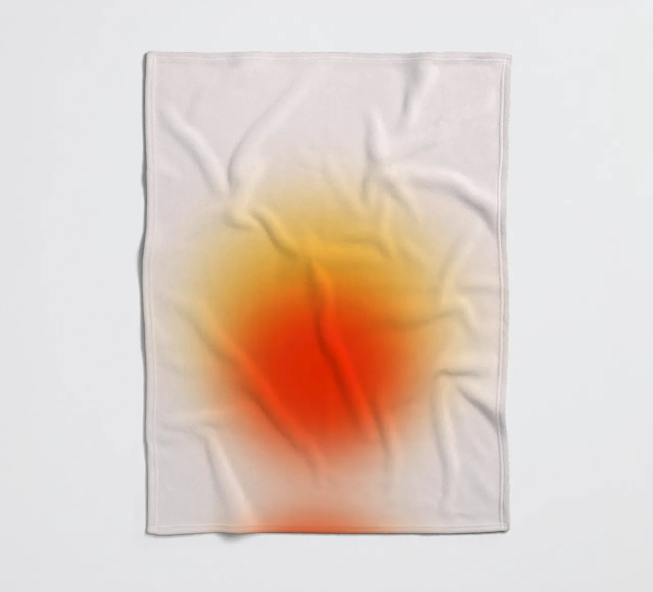 Sunset Aura: Abstracte kunstdruk met warm kleurverloop fleecedeken van homdeco
