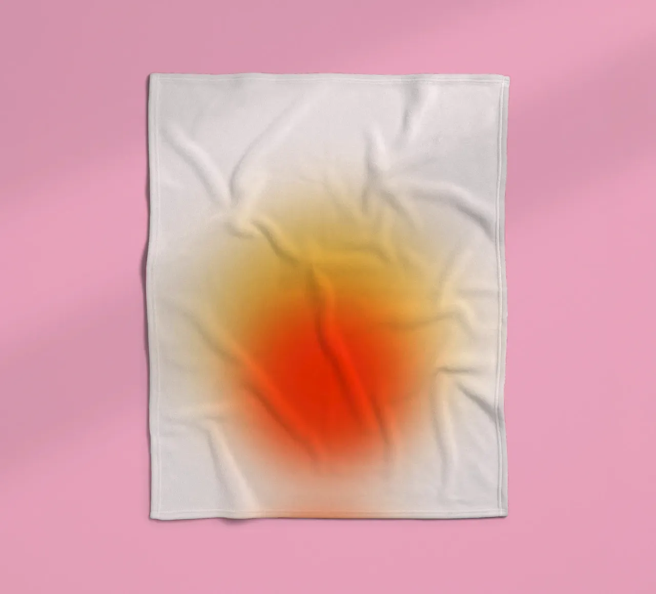 Sunset Aura: Abstracte kunstdruk met warm kleurverloop fleecedeken van homdeco