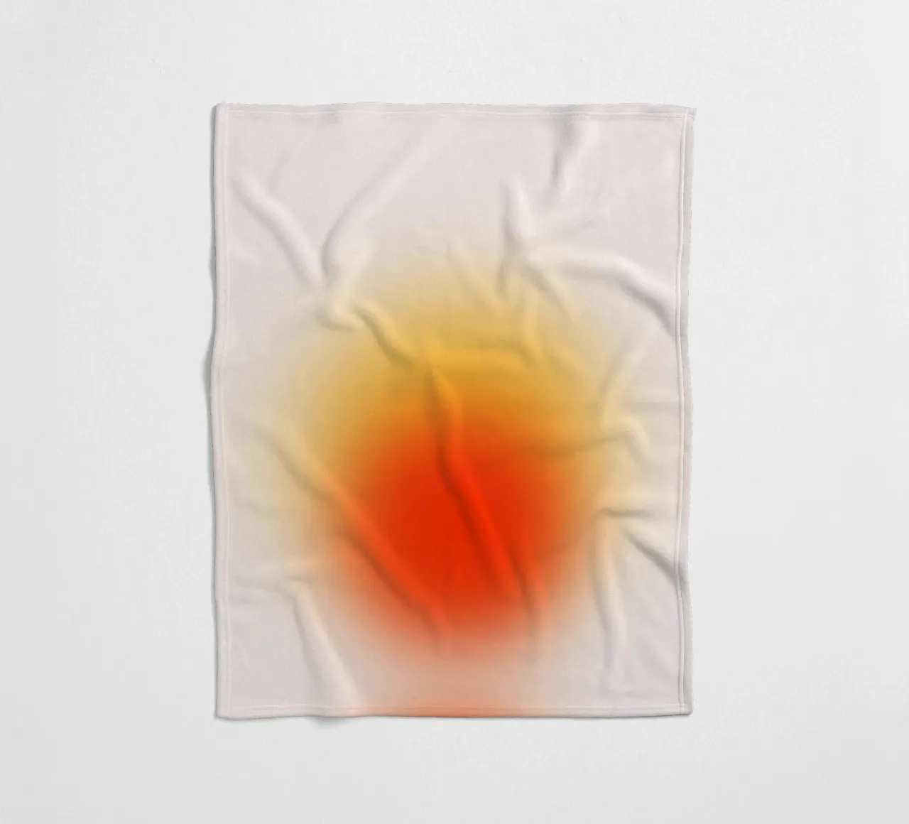 Sunset Aura: Abstracte kunstdruk met warm kleurverloop fleecedeken van homdeco