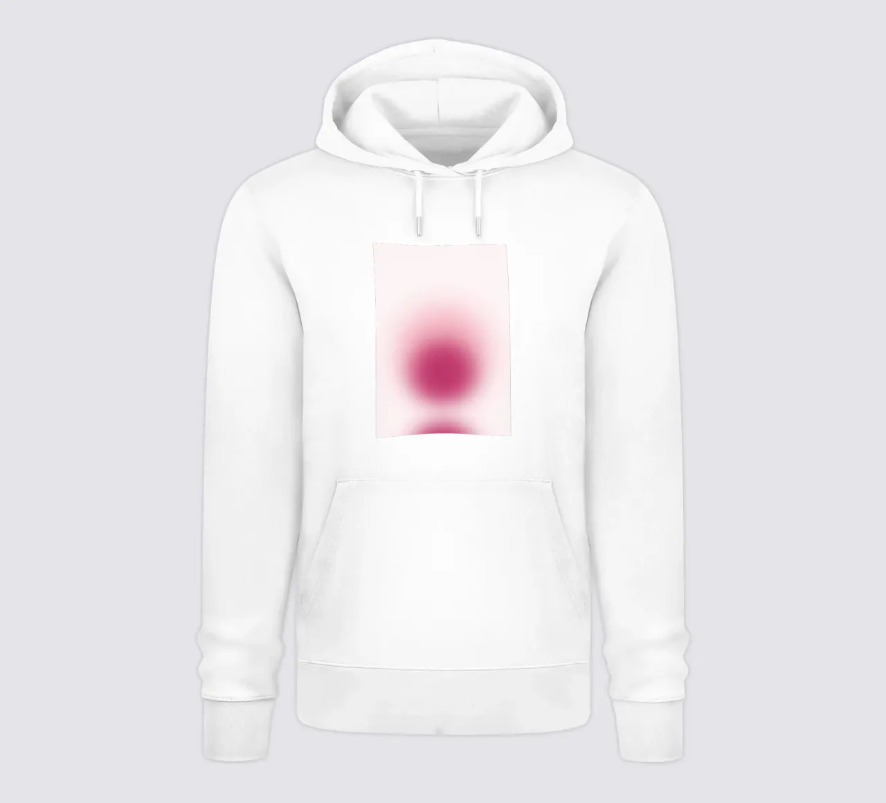 Magenta Aura: Impresión abstracta en degradado rosa intenso sudadera con capucha de homdeco