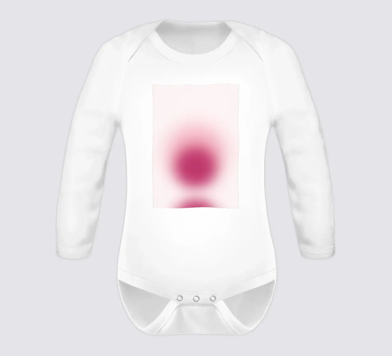 Magenta Aura: Deep Pink Gradient Abstract Print long-sleeve baby romper by homdeco