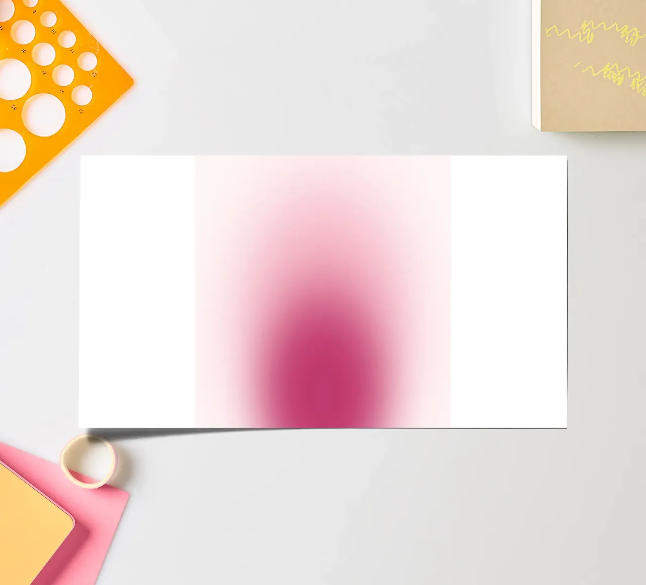 Magenta Aura: Deep Pink Gradient Abstract Print sticker sheet by homdeco