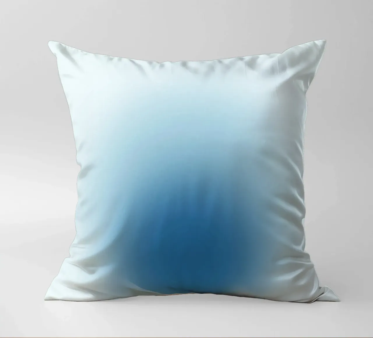 Ocean Aura: Diep Blauw Gradiënt Abstracte Kunstdruk kussen van homdeco