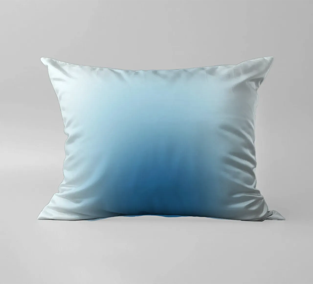 Ocean Aura: Diep Blauw Gradiënt Abstracte Kunstdruk kussen van homdeco