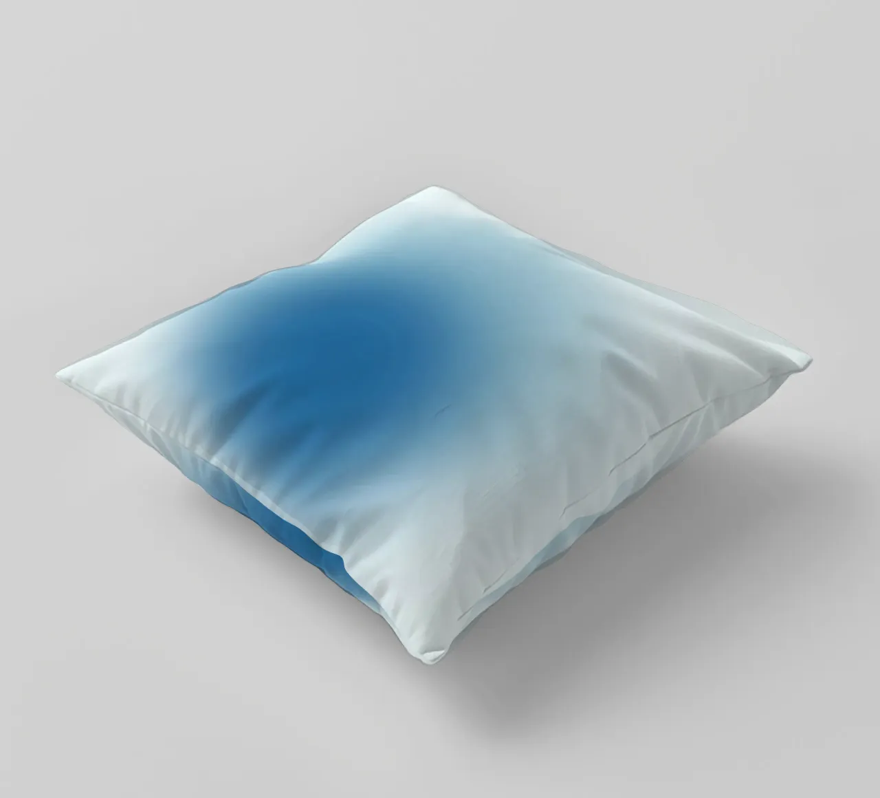 Ocean Aura: Diep Blauw Gradiënt Abstracte Kunstdruk kussen van homdeco