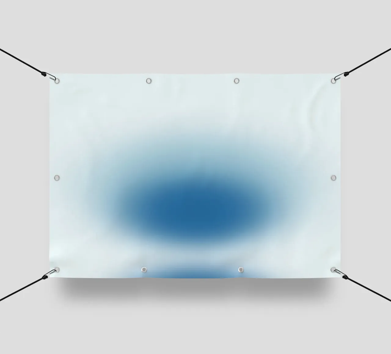 Ocean Aura: Diep Blauw Gradiënt Abstracte Kunstdruk pvc-zeil van homdeco