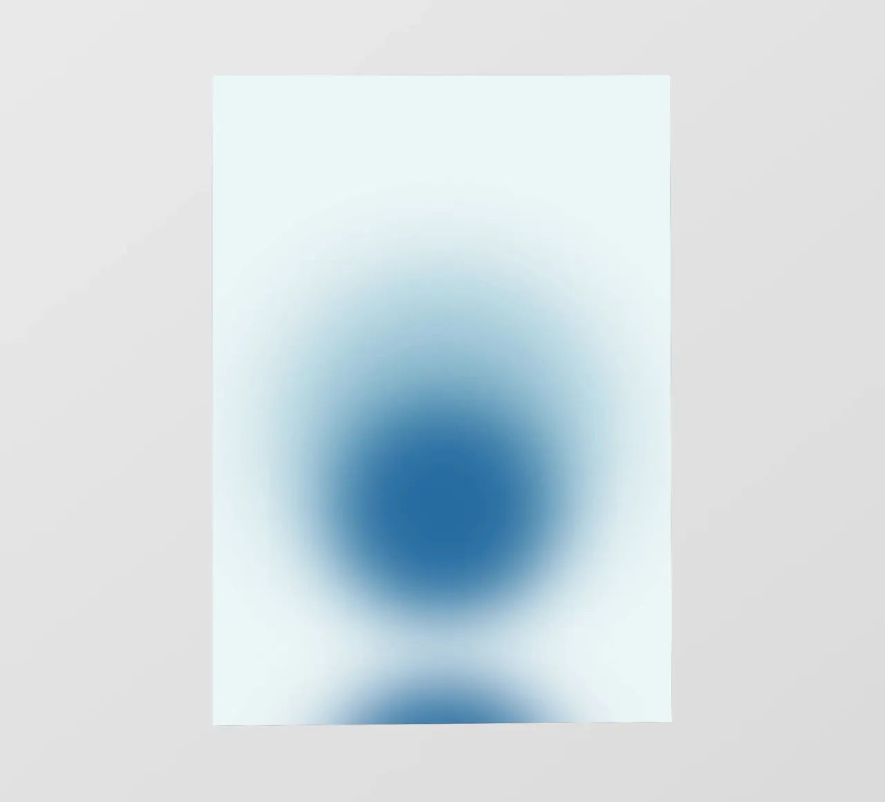 Ocean Aura: Diep Blauw Gradiënt Abstracte Kunstdruk pvc-zeil van homdeco
