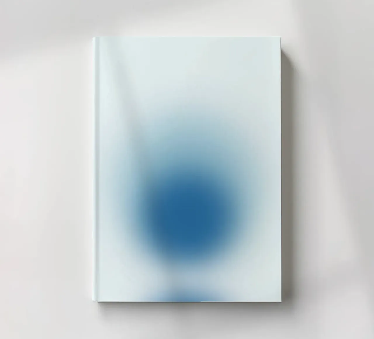 Ocean Aura: Deep Blue Gradient Abstract Art Print notebook by homdeco