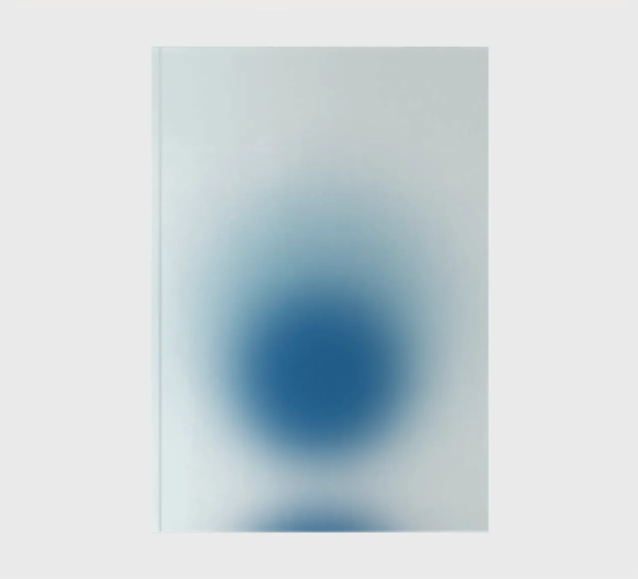 Ocean Aura: Deep Blue Gradient Abstract Art Print notebook by homdeco