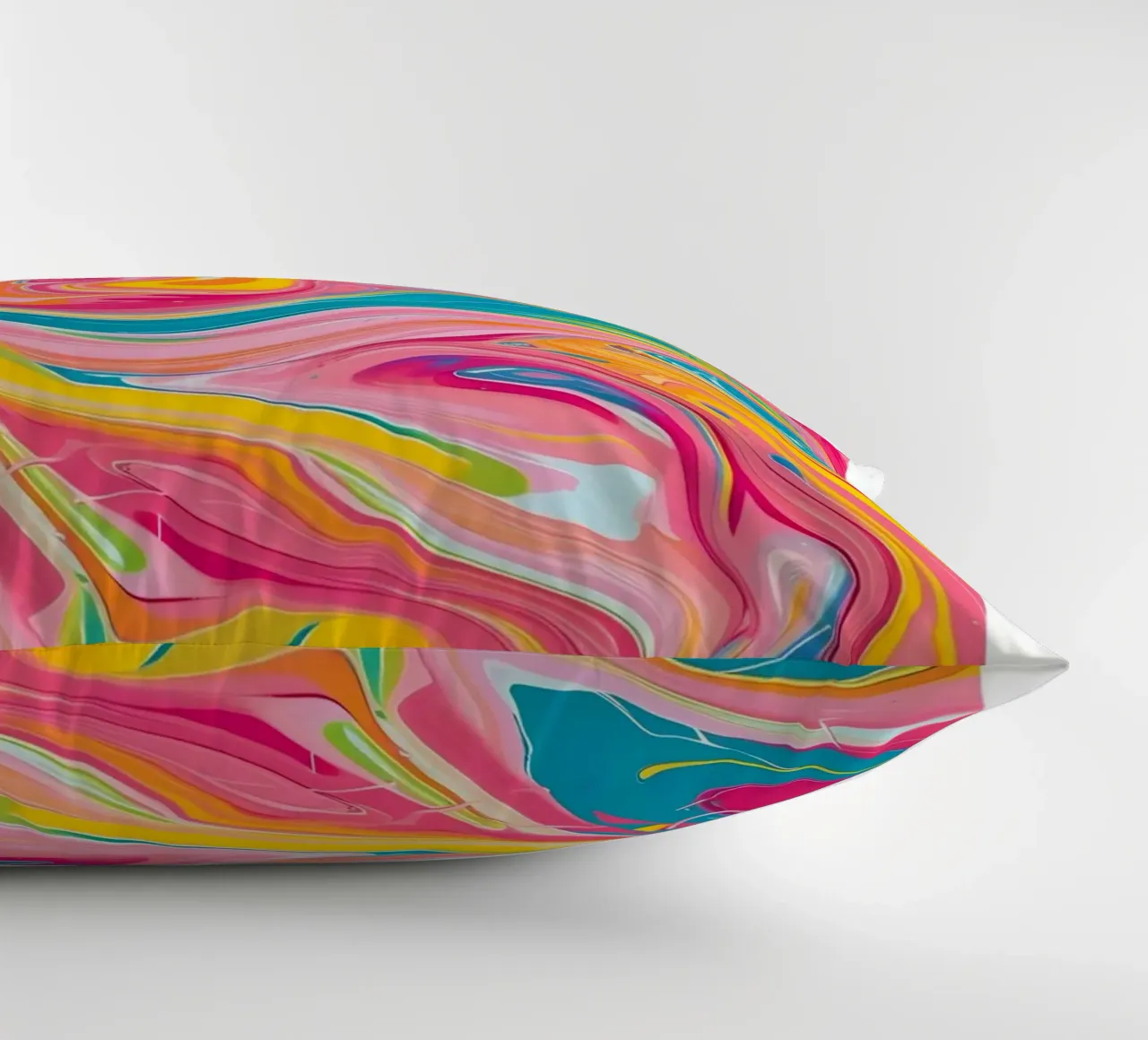 Retro Collection "Good Vibes" Abstract Swirl Art 2024 decorative cushion by homdeco