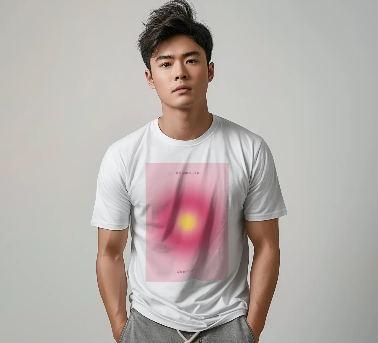 "If It Comes, Let It" Aura Gradient Art Print t-shirt by homdeco