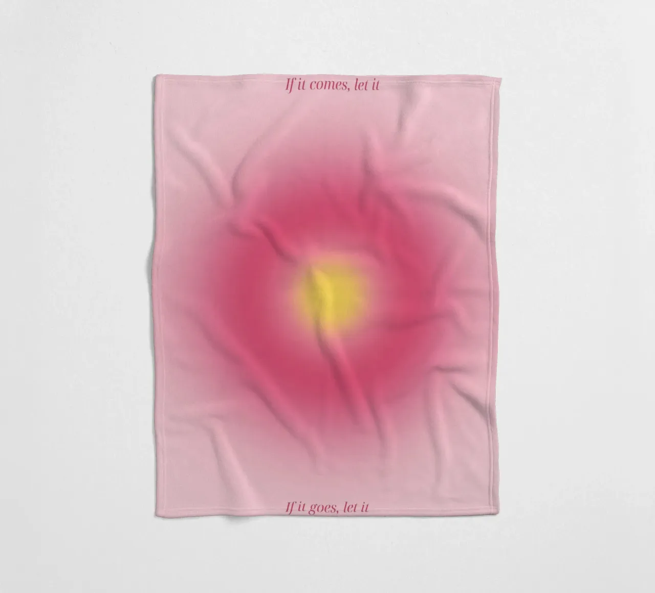 "If It Comes, Let It" Aura Gradient Art Print fleece blanket by homdeco