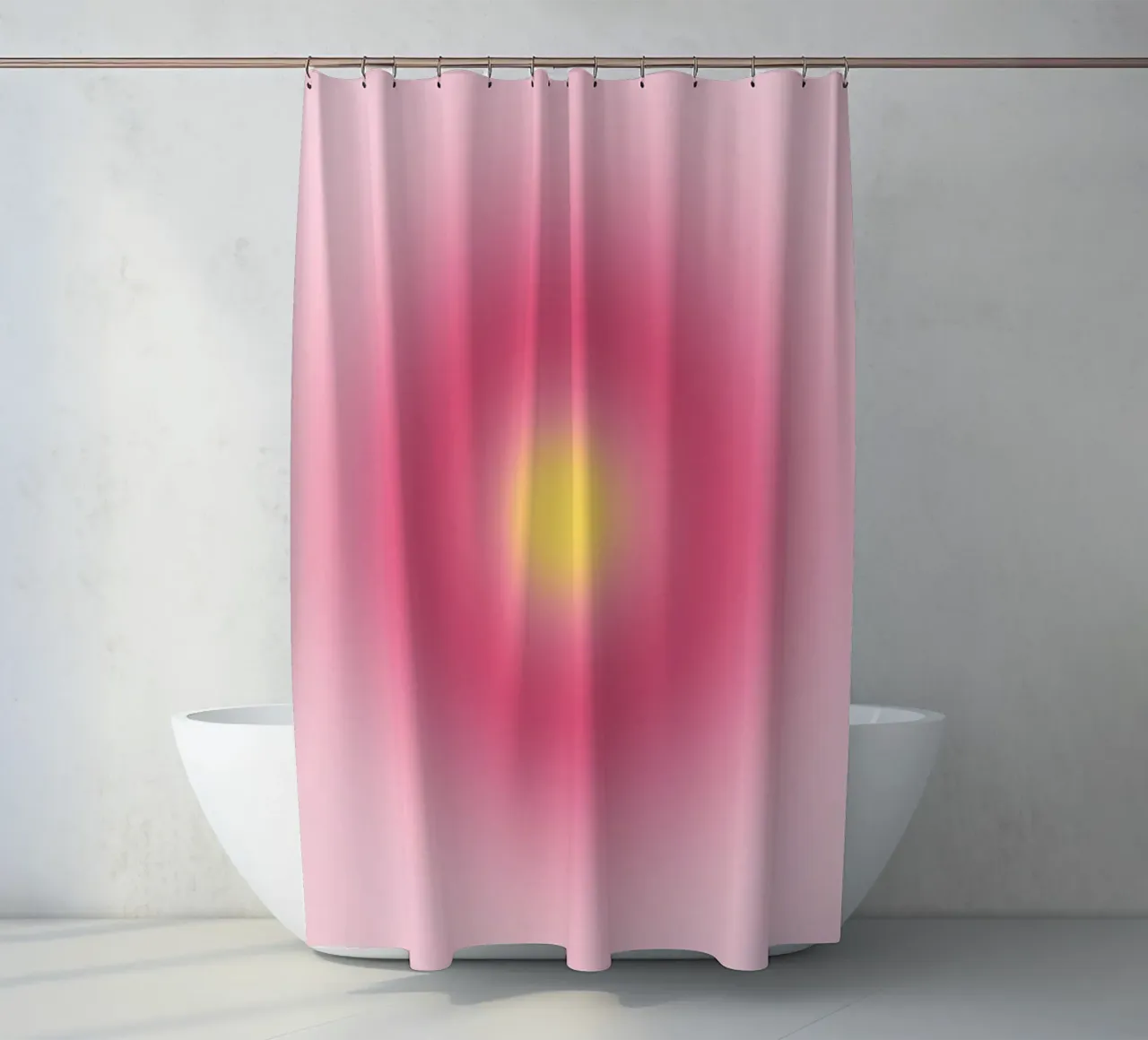 "If It Comes, Let It" Aura Gradient Art Print shower curtain by homdeco