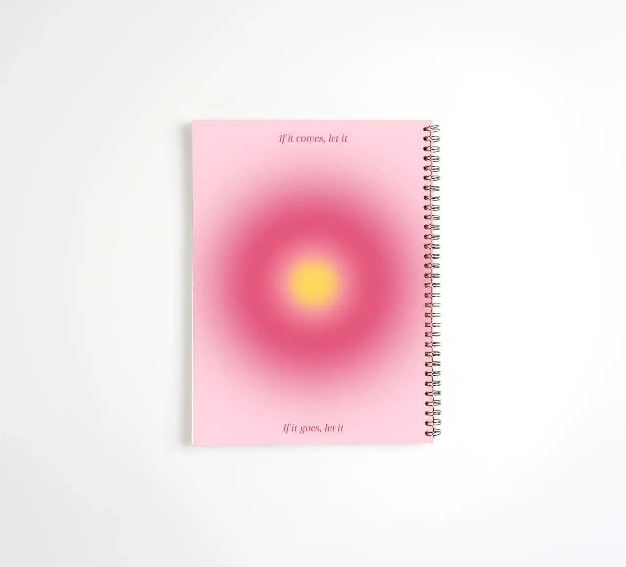 "If It Comes, Let It" Aura Gradient Art Print spiral notebook by homdeco